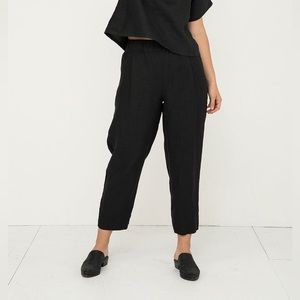 Elizabeth Suzann Andy trouser, black linen, size M-R